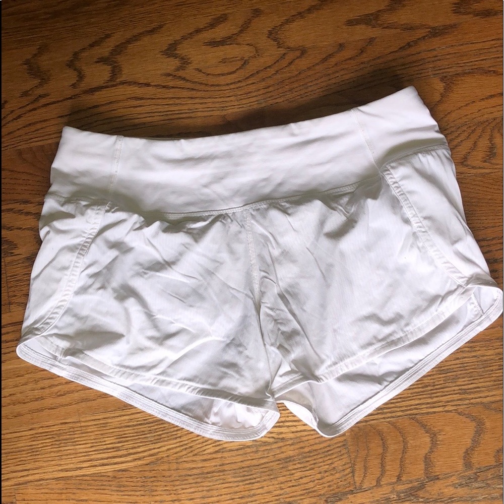 White Lululemon Athletic Shorts